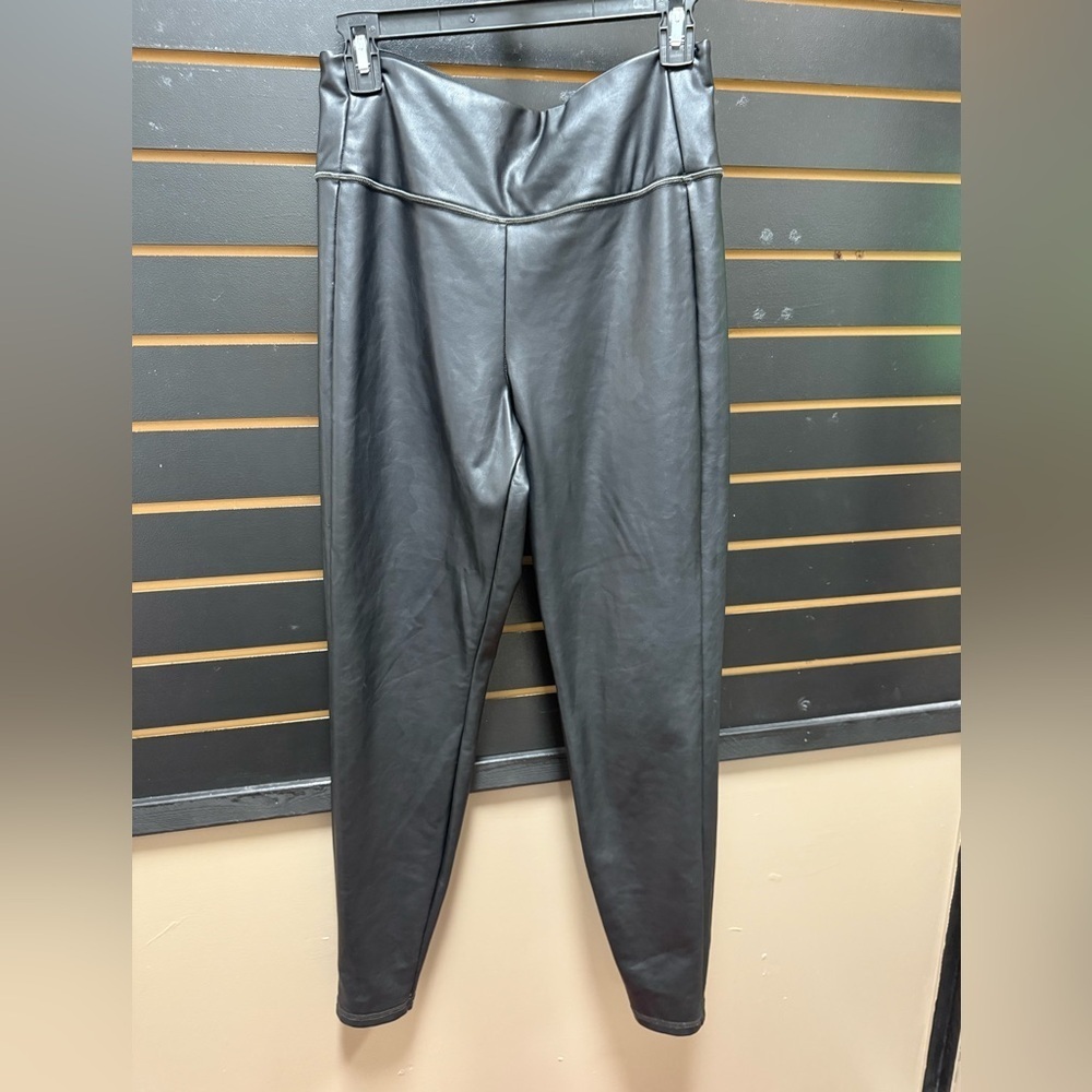 Athleta Faux Leather Shine Leggings Black Size M